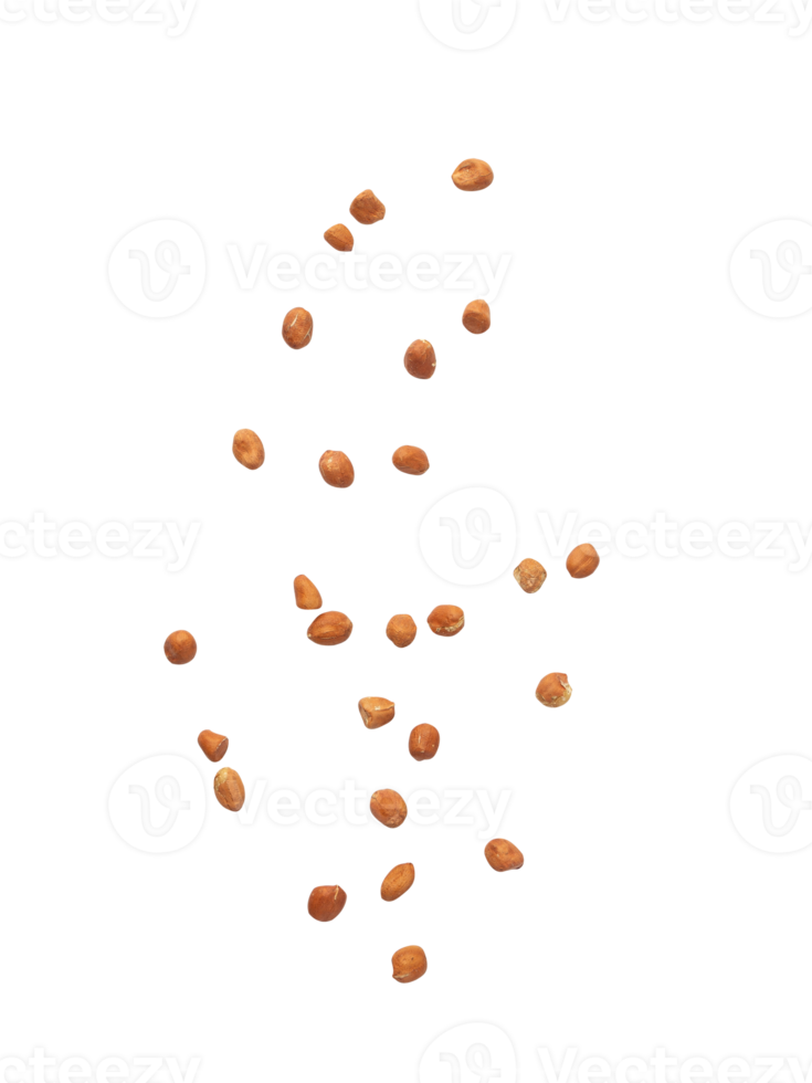 recorte de amendoim caindo, arquivo png