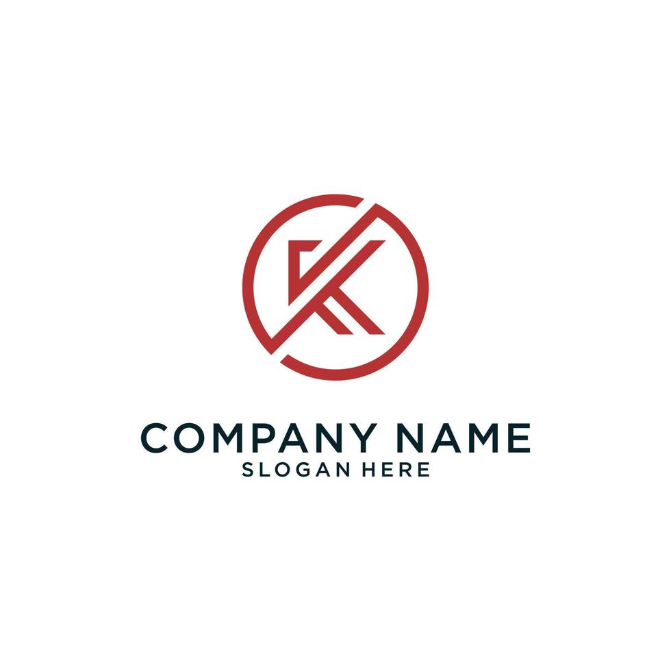 Initial K letter Logo design vector concept.