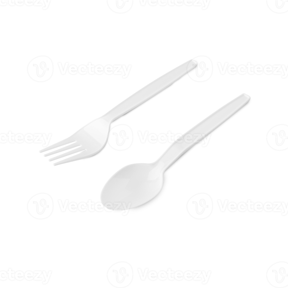 Plastic cutlery cutout, Png file