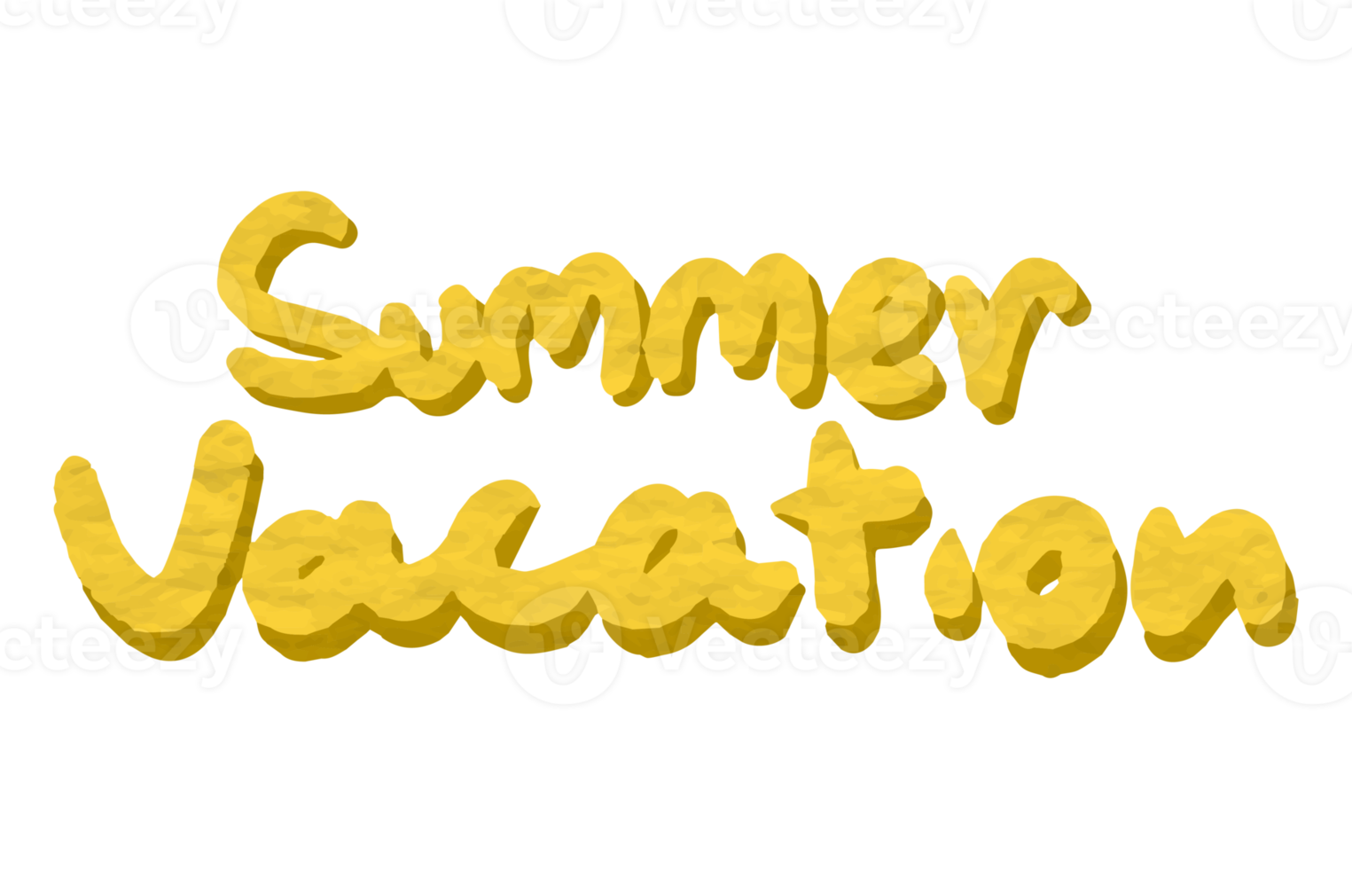 Watercolor Summer vacation, Hand painted text clipart png