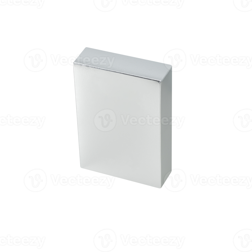 Silver rectangle box mockup, Png file 8519647 PNG