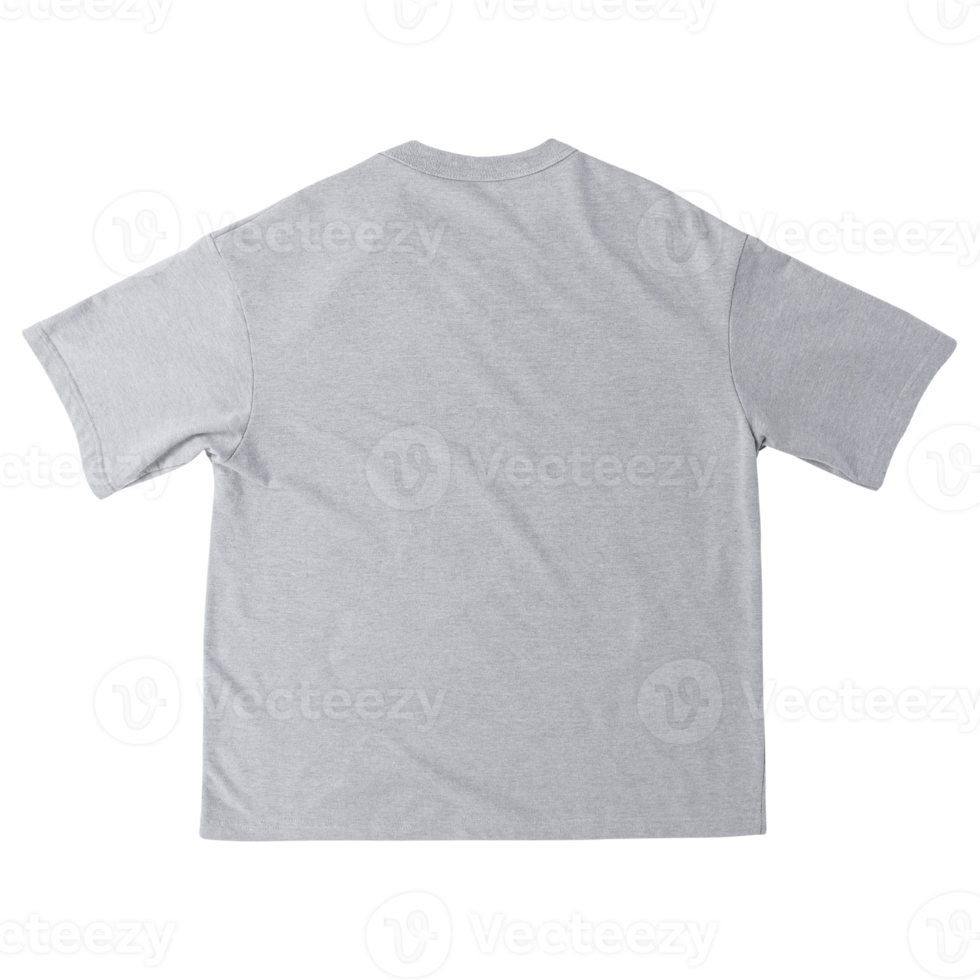 Grey oversize t-shirt mockup png