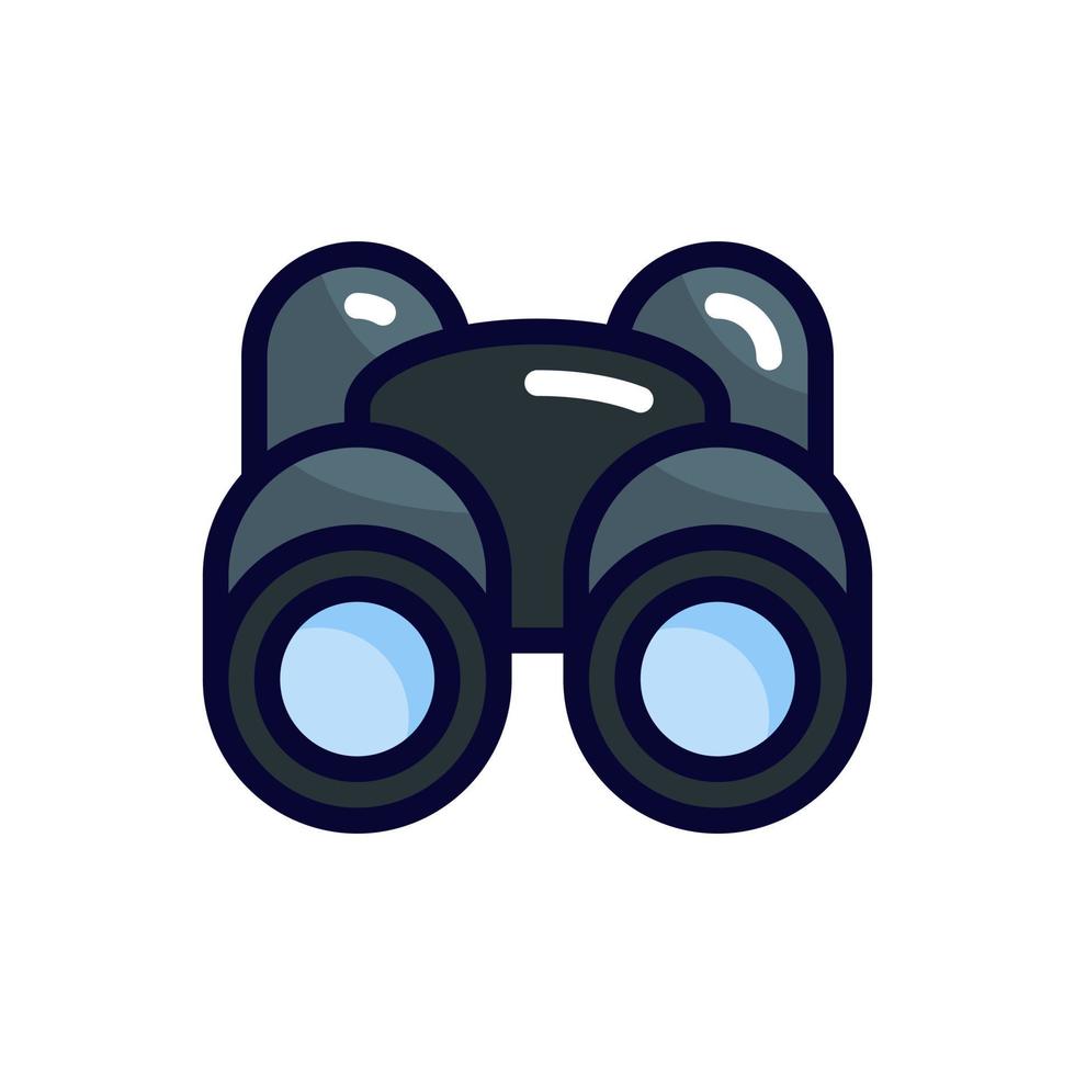 binoculars filled line style icon. vector illustration for graphic design, website, app