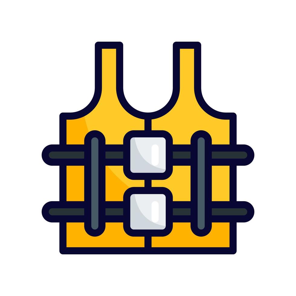 life vest filled line style icon. vector illustration for graphic design, website, app