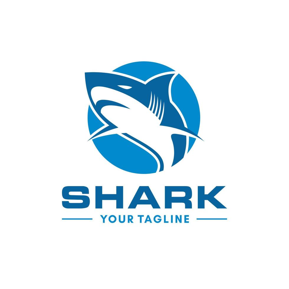 Shark Mascot Vector Logo Design Template