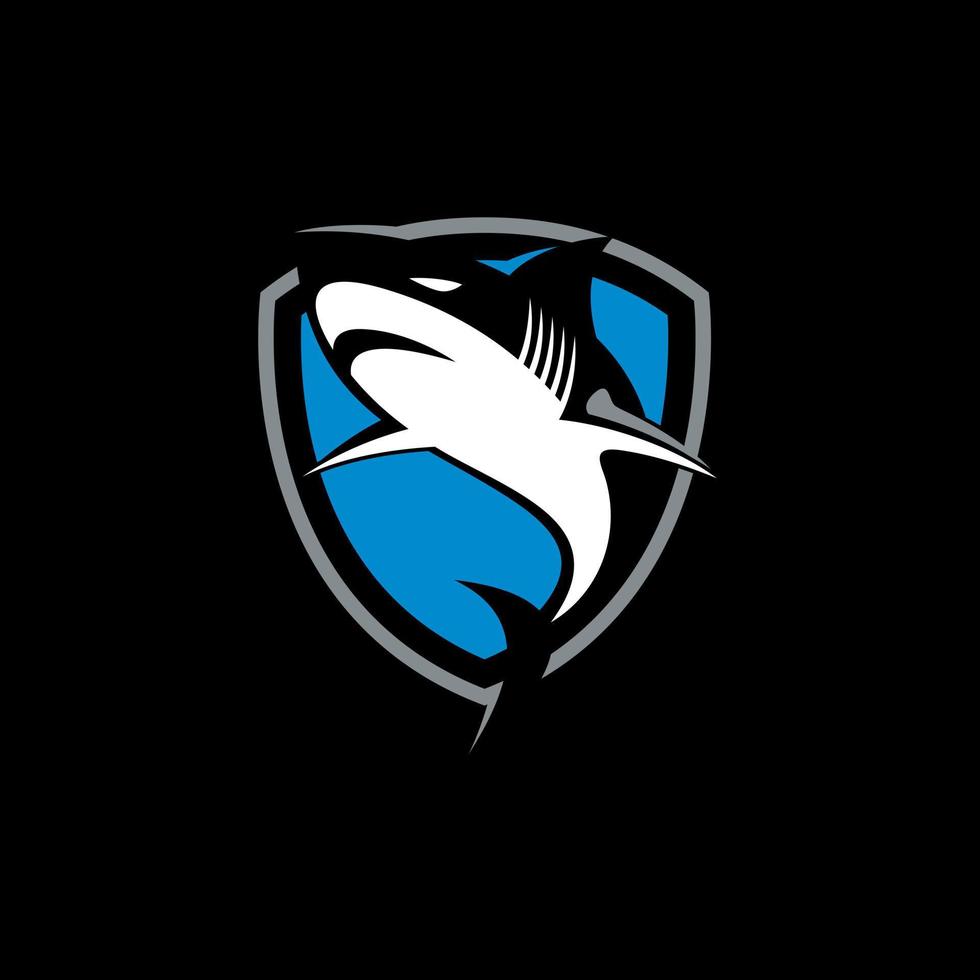 Shark Mascot Vector Logo Design Template