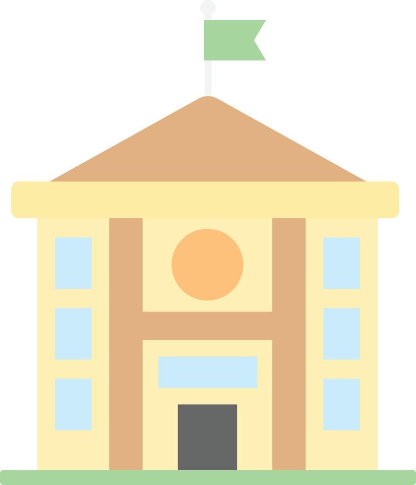 School Building Studying Graduated Learning Education vector
