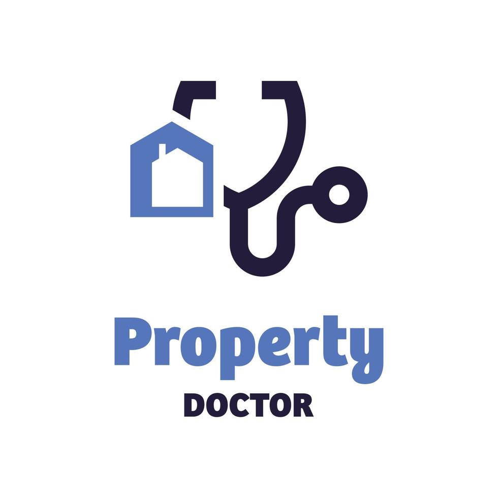 logotipo del médico de la propiedad vector