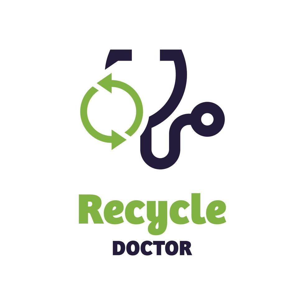 reciclar logotipo médico vector