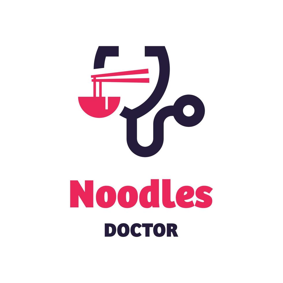 logotipo de doctor de fideos vector