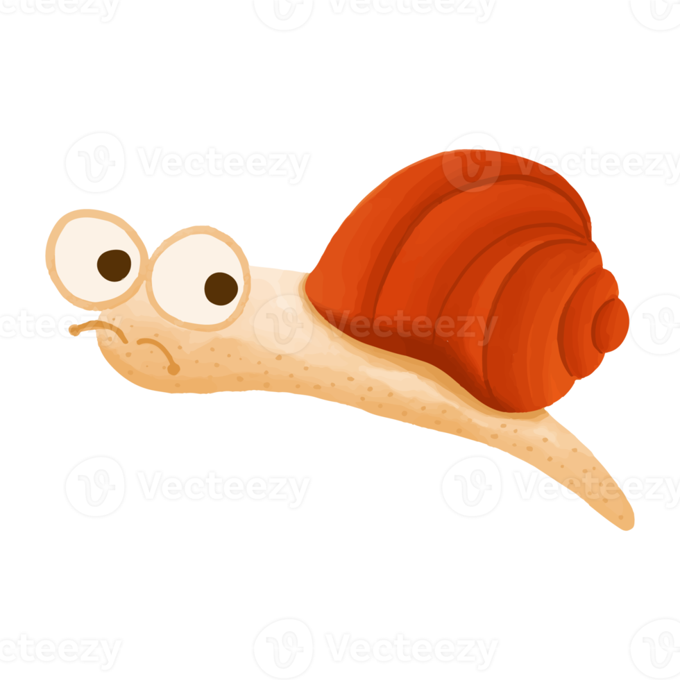 Watercolor Snail, Hand painted Animal decoration clipart png