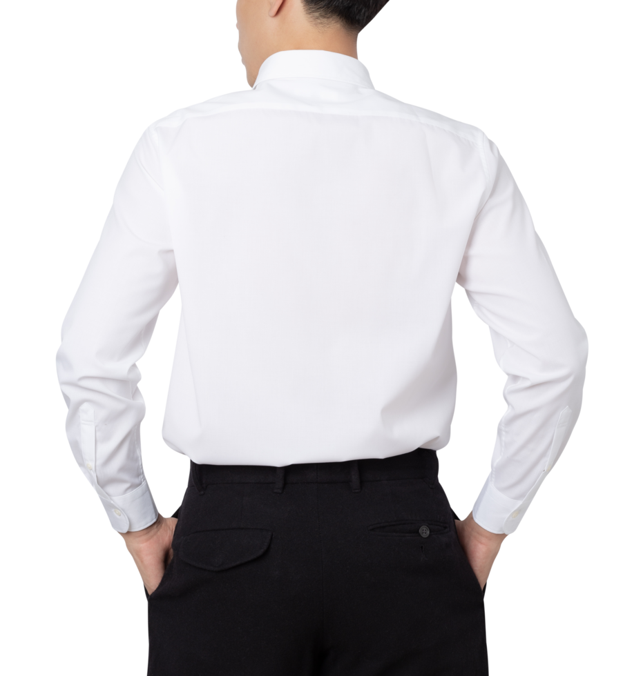 Young man in long sleeve shirt mockup cutout, Png file