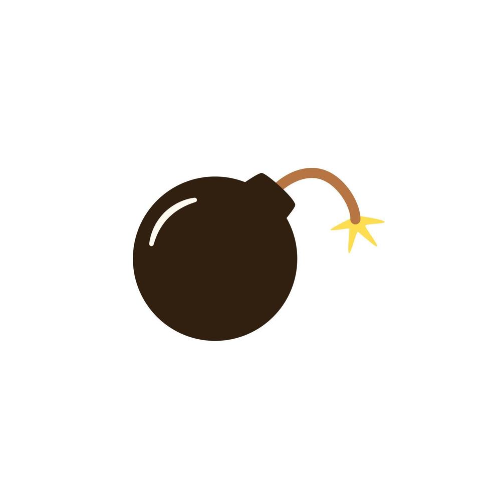 Vector illustration of hand drawn bomb on white background.