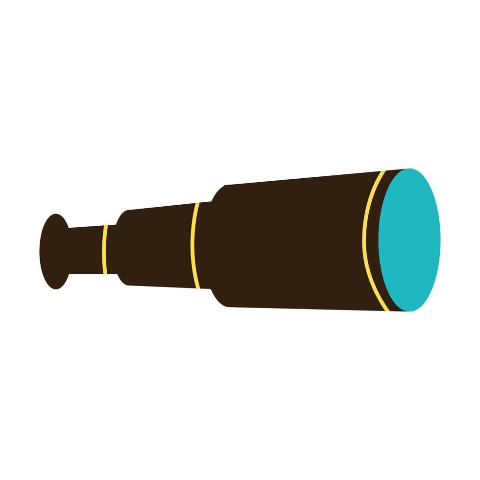 Vector illustration of hand drawn telescope on white background.