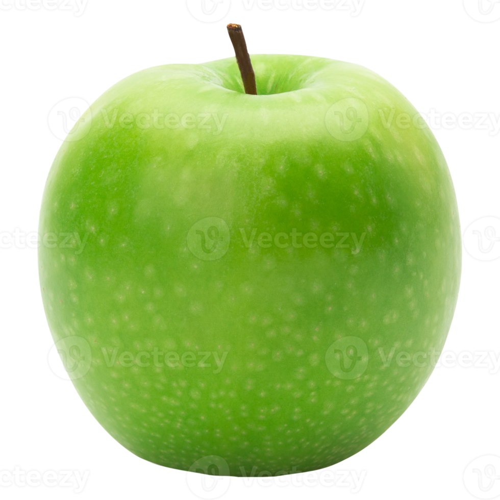Green apple cutout, Png file