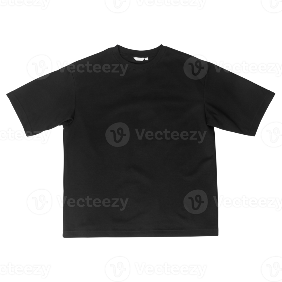 Black oversize t-shirt mockup, Design Template png