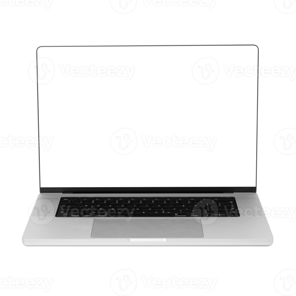 Laptop computer mockup, Png transparent