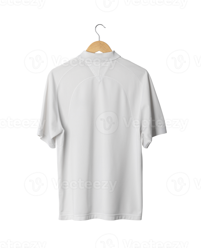 White Sport Polo shirt mockup hanging, Png file
