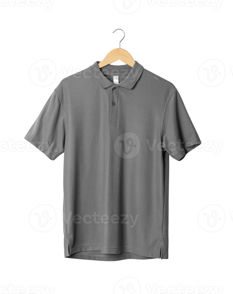 maquete de camisa polo cinza pendurada, arquivo png