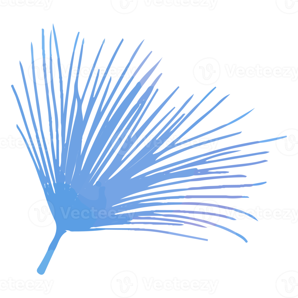 hoja de acuarela, imágenes prediseñadas de hojas azules png