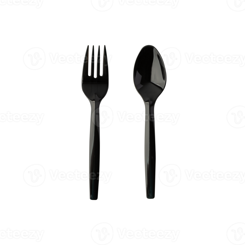 Plastic cutlery cutout, Png file