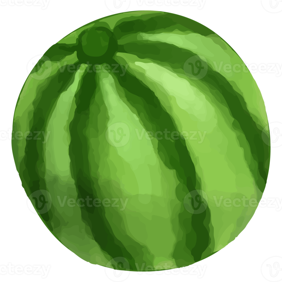 Aquarell Wassermelone, handbemalte Fruchtcliparts png