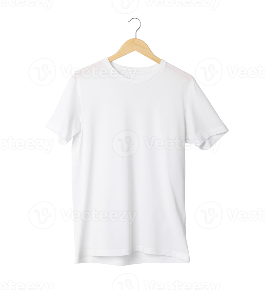 White T shirt mockup hanging, Png file