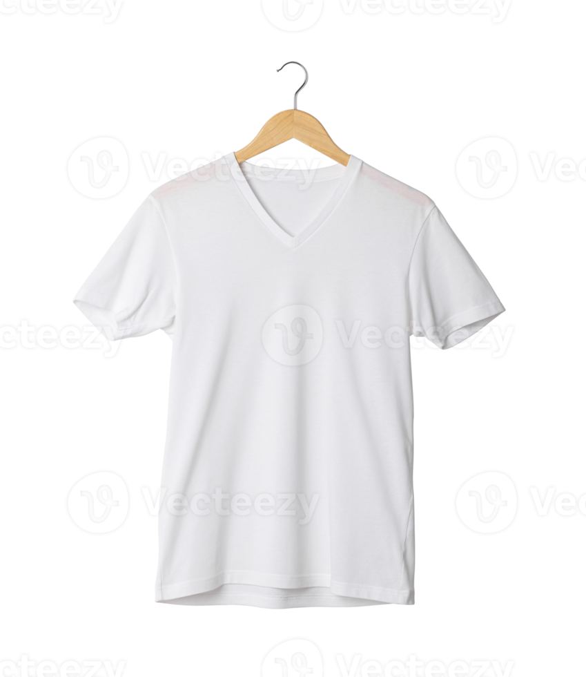 White T shirt mockup hanging, Png file