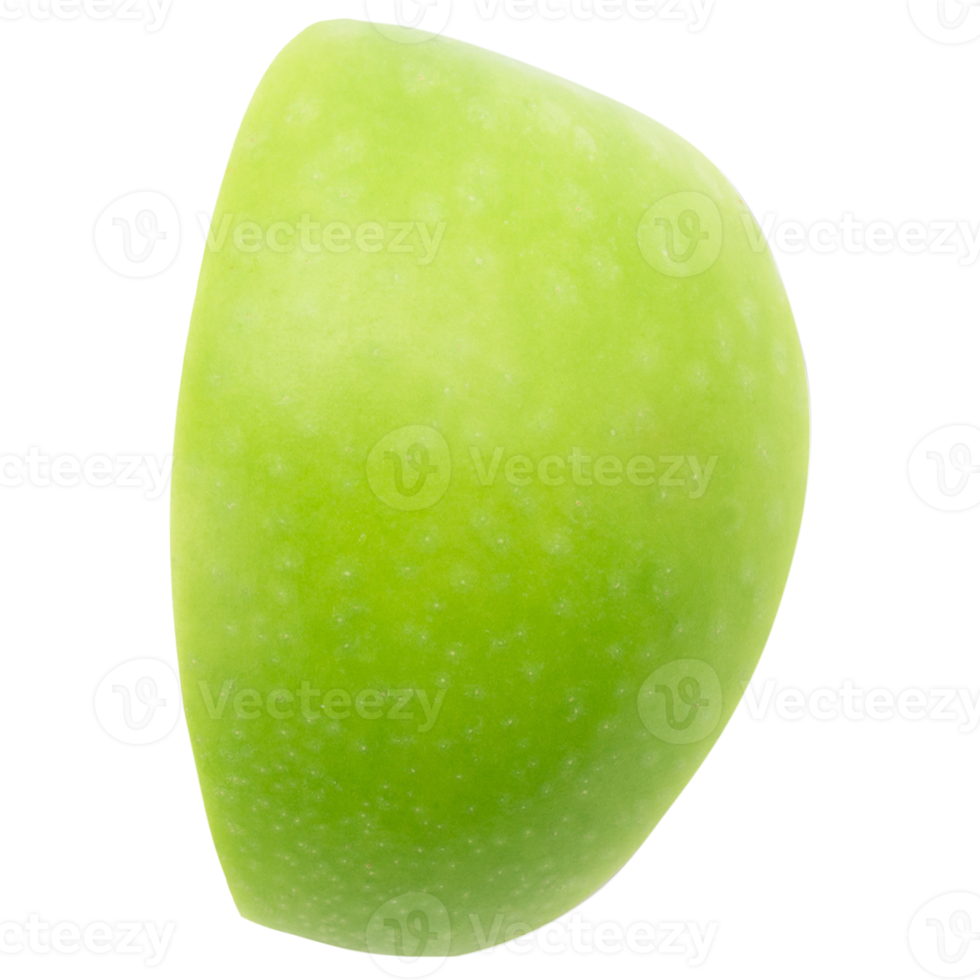 Green apple cutout, Png file