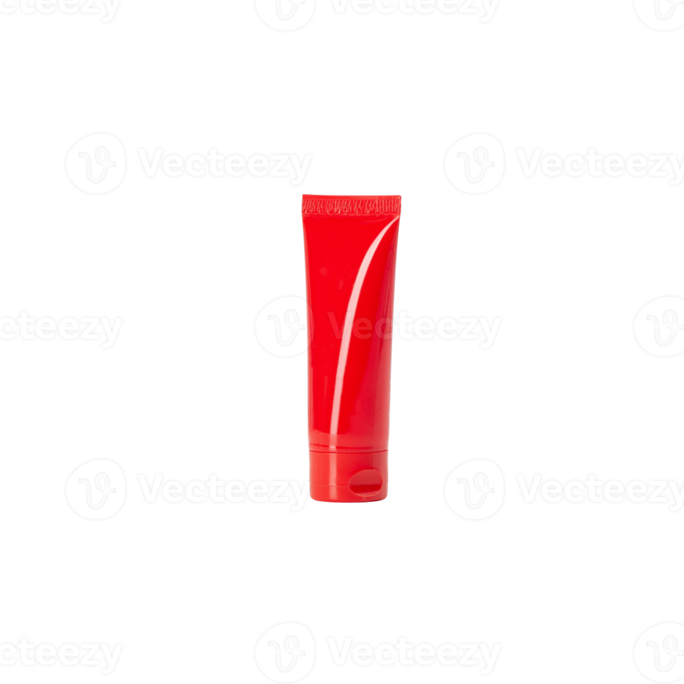 Red gel tube mockup, Png file