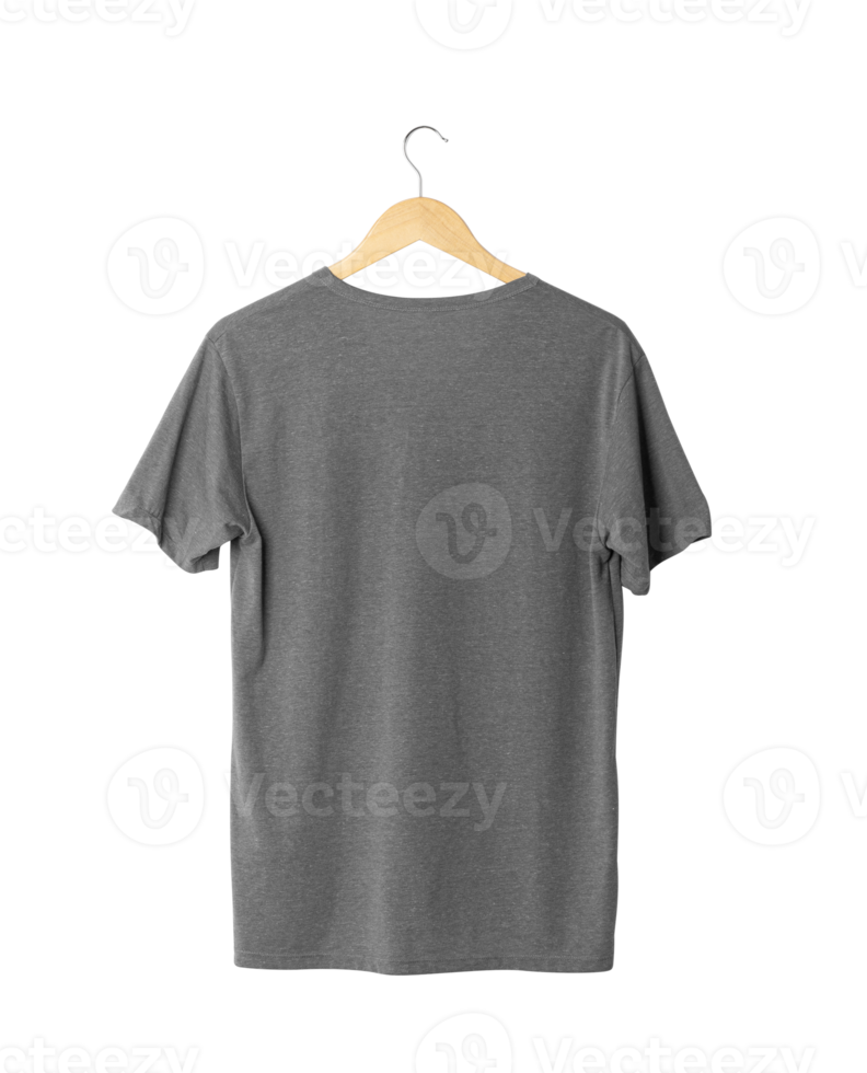 Gray T shirt mockup hanging, Png file