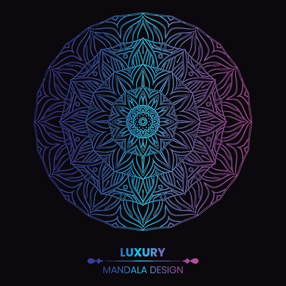 Luxury ornamental mandala design background in multicolor vector