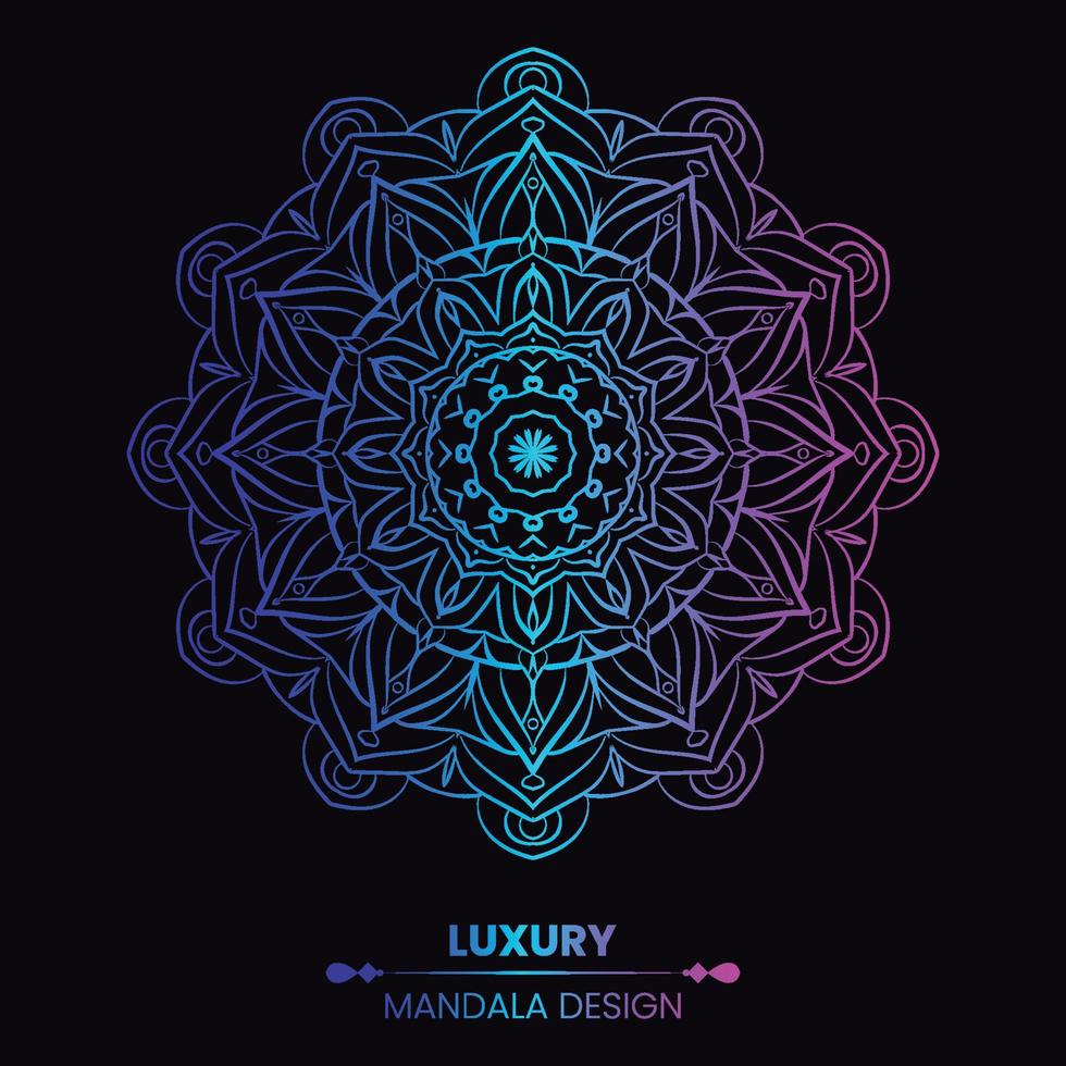 Luxury ornamental mandala design background in multicolor vector