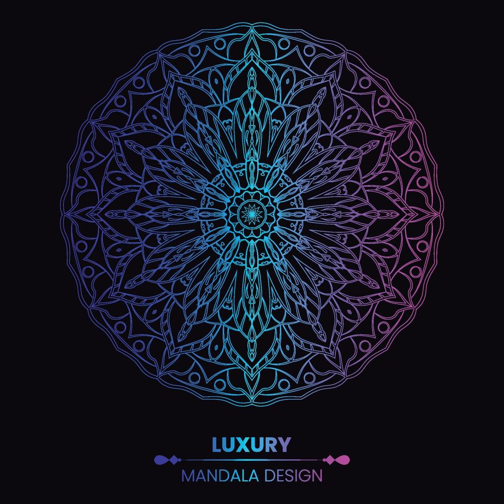 Luxury ornamental mandala design background in multicolor vector