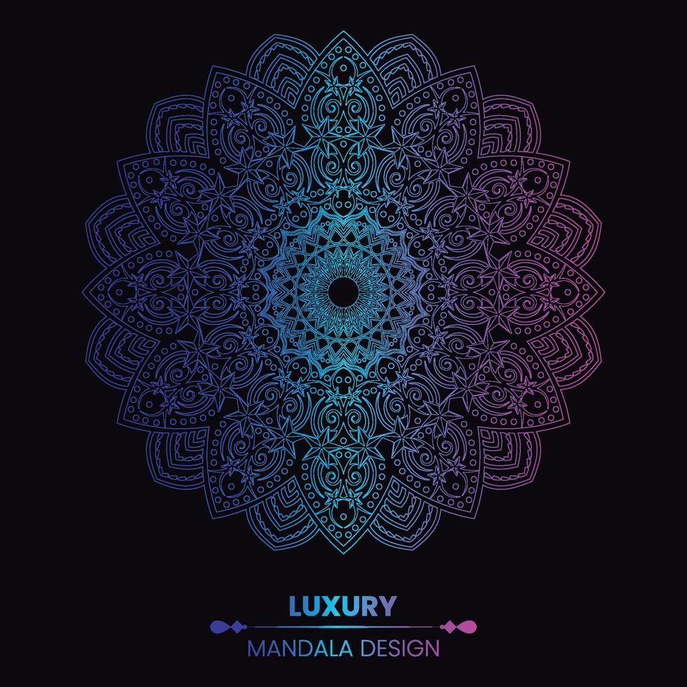 Luxury ornamental mandala design background in multicolor vector