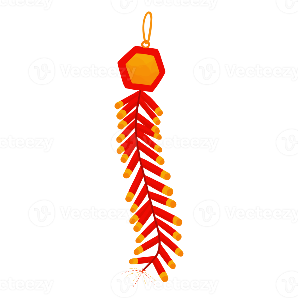 Watercolor Firecracker, Hand painted Happy New year 2022 png