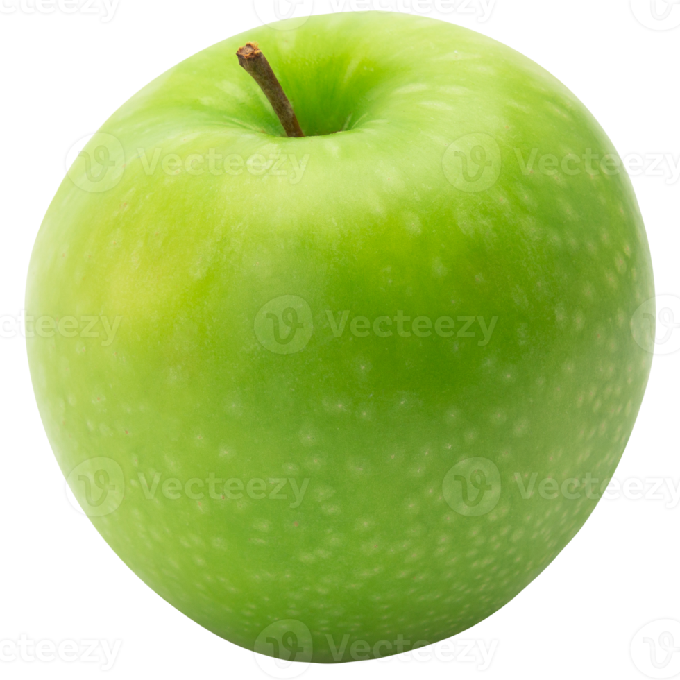 Green apple cutout, Png file