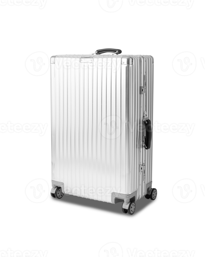 Silver Luggage cutout, Png file