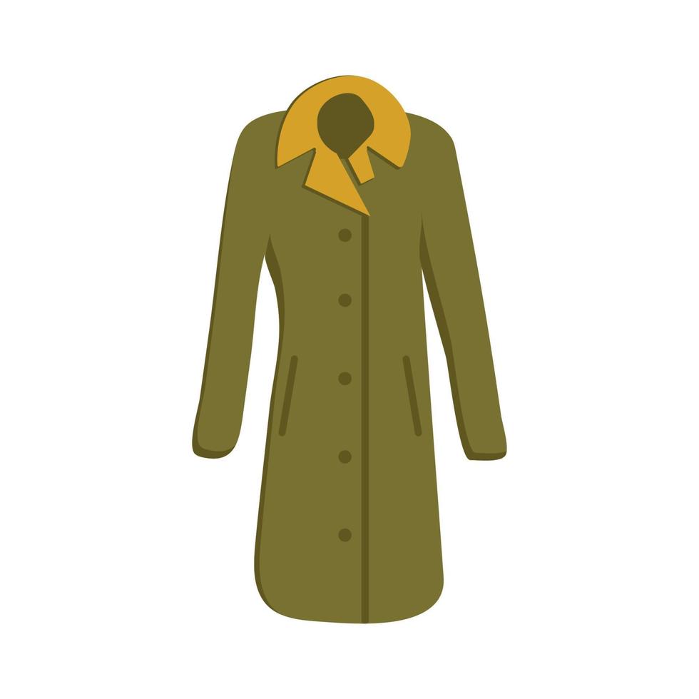 autumn clothes long warm coat with collar vector