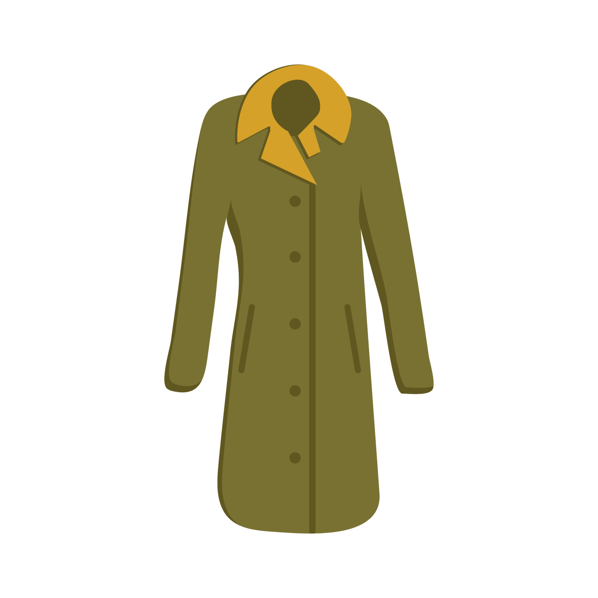 autumn clothes long warm coat with collar 8520991 Vector Art at Vecteezy