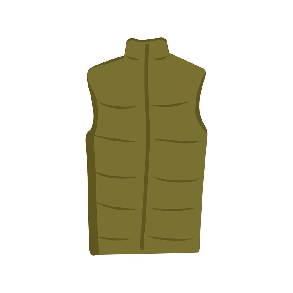 autumn clothing warm zip-up vest with pockets vector