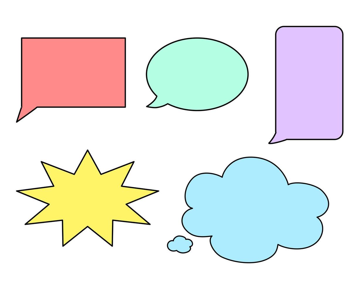 Multiple style of message bubble vector