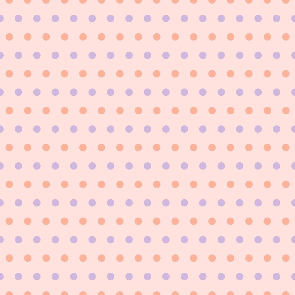 Seamless pattern of pastel polkadot on pink background vector