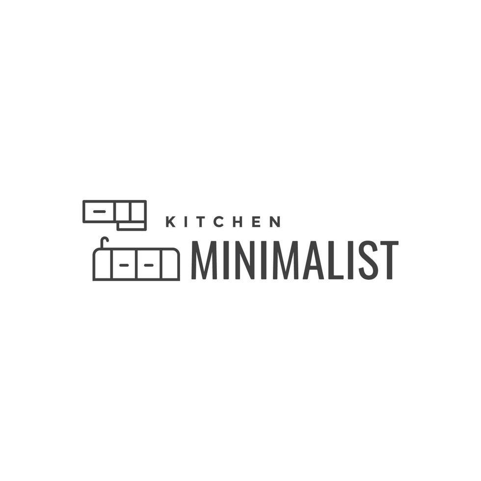 line minimalist kitchen space logo design vector graphic symbol icon illustration creative idea