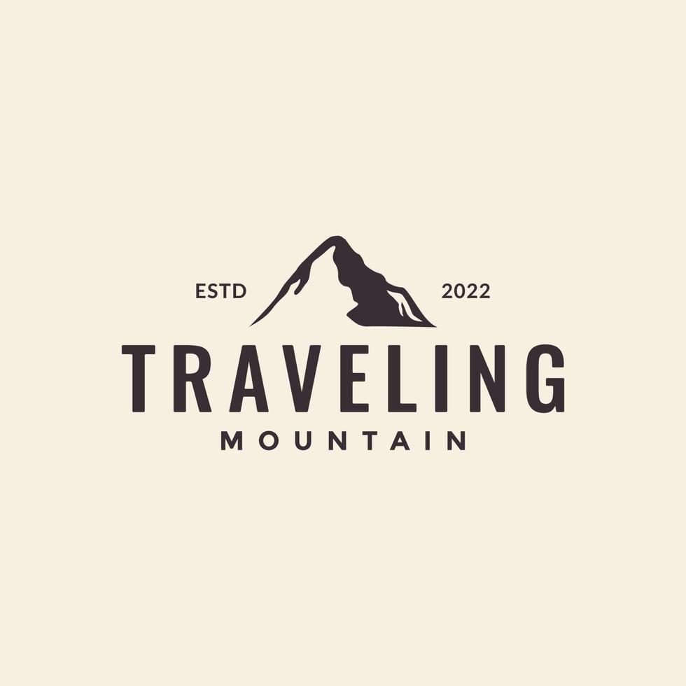 hipster simple hill or mountain logo design vector graphic symbol icon illustration creative idea