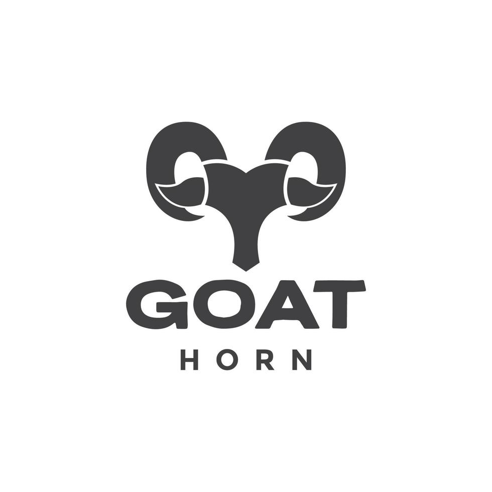 head goat modern unique horn logo design vector graphic symbol icon illustration creative idea