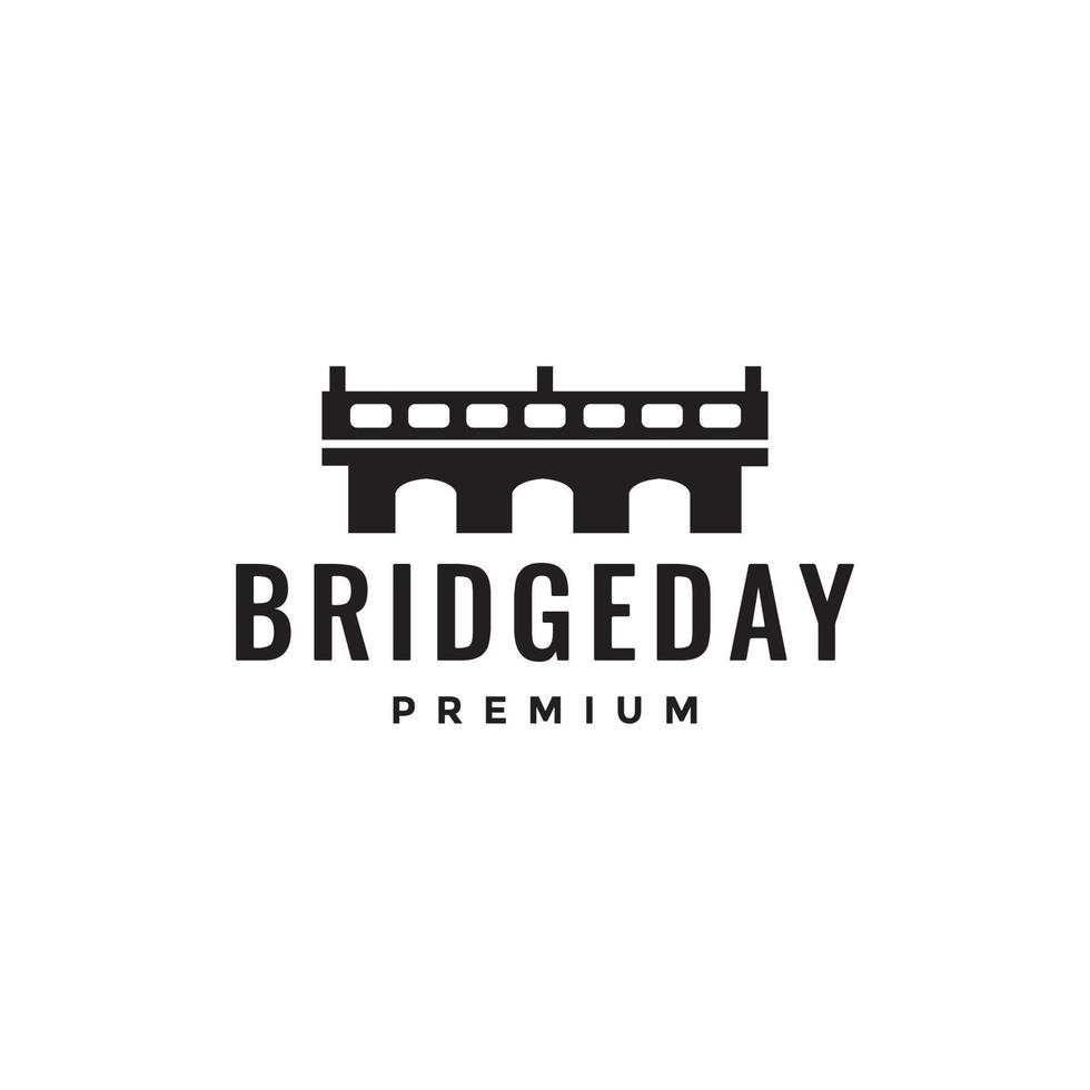 minimal bridge concrete logo design vector graphic symbol icon illustration creative idea
