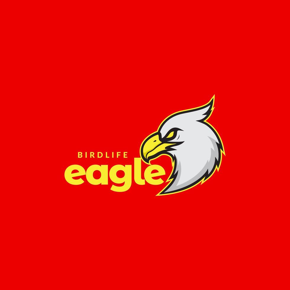 eagle head white modern abstract logo design vector graphic symbol icon illustration creative idea