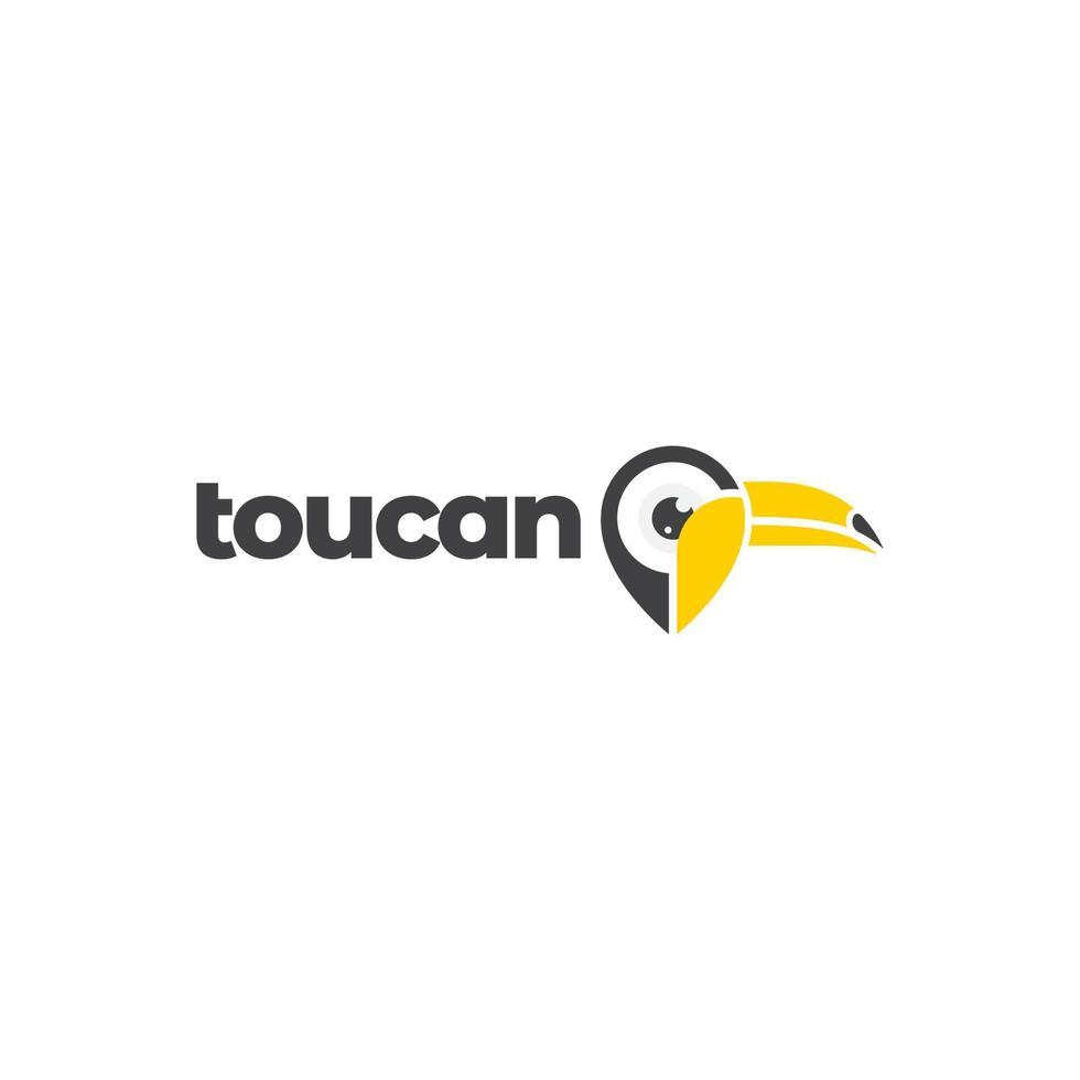 toucan geometric head colorful logo design vector graphic symbol icon illustration creative idea