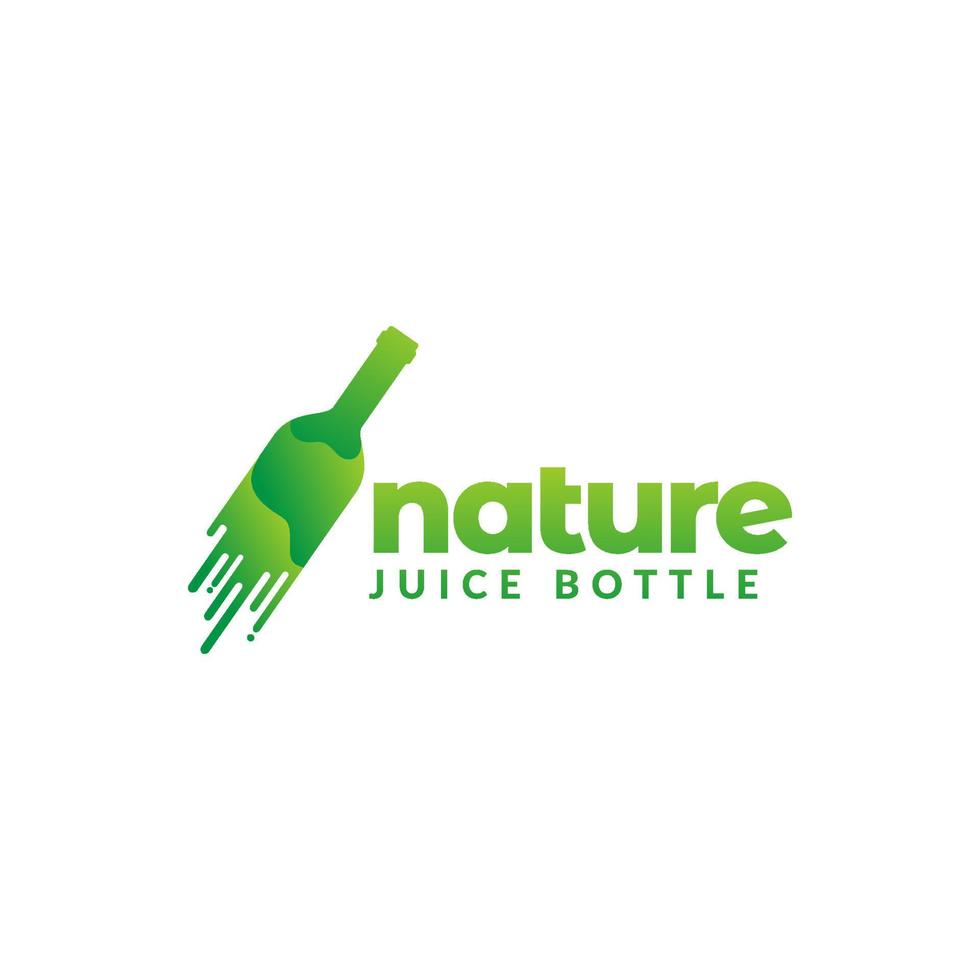abstract green bottle fast fresh drink logo design vector graphic symbol icon illustration creative idea